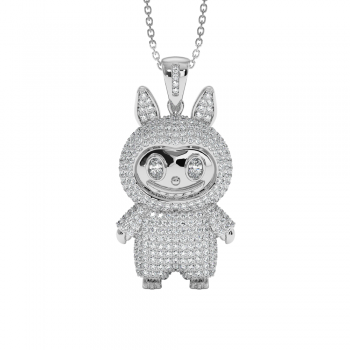 Labubu Pendant with Diamonds 0.66ct