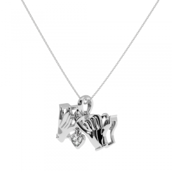 Lover diamond pendant 0.02ct