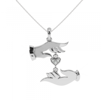 Lover diamond pendant 0.02ct