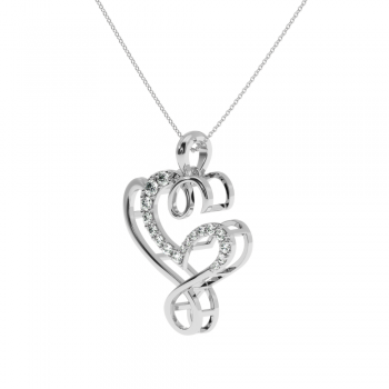Lover pendant with 0.14ct diamonds