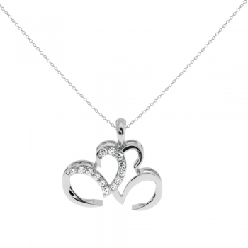 Lover pendant with 0.14ct diamonds