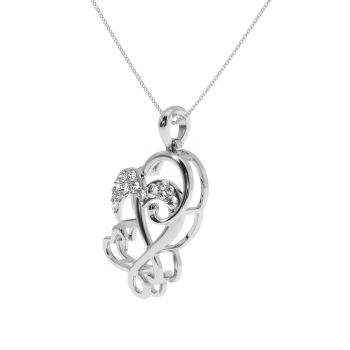 Lover pendant with 0.16ct diamonds