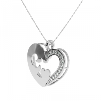 Lover pendant with 0.17ct diamonds