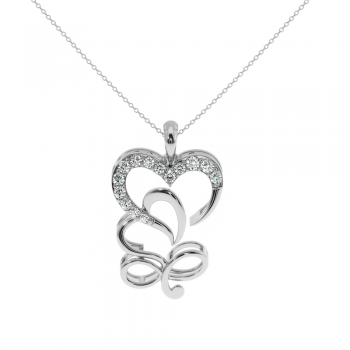 Lover pendant with 0.19ct diamonds
