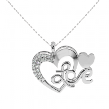 Lover pendant with 0.19ct diamonds