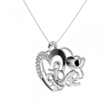 Lover pendant with 0.19ct diamonds