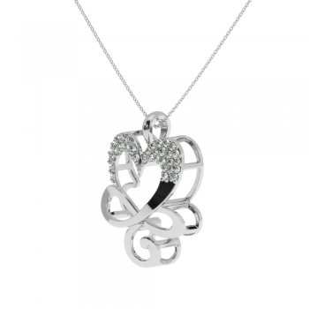 Lover pendant with 0.21ct diamonds