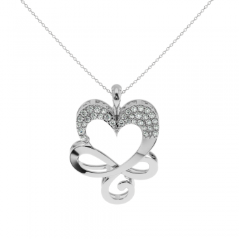 Lover pendant with 0.21ct diamonds