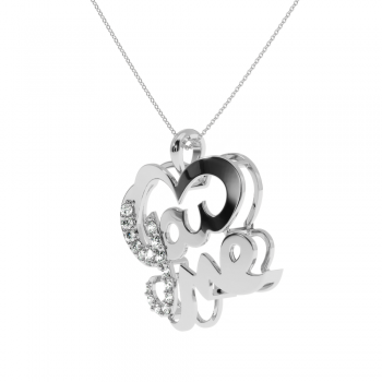 Lover pendant with 0.21ct diamonds