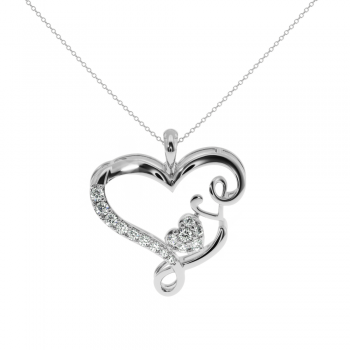 Lover pendant with 0.21ct diamonds