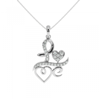 Lover pendant with 0.24ct diamonds