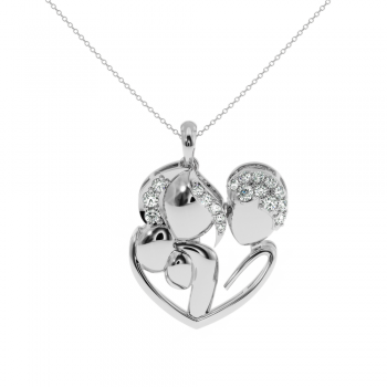 Lover pendant with 0.25ct diamonds