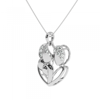 Lover pendant with 0.25ct diamonds