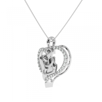 Lover pendant with 0.28ct diamonds