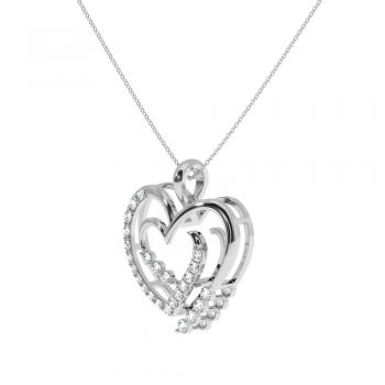 Lover pendant with 0.29ct diamonds