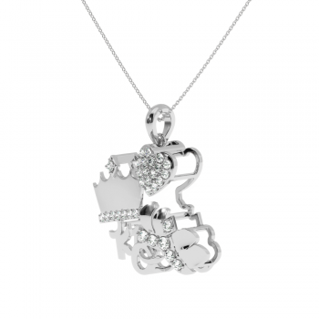 Lover diamond pendant 0.30ct