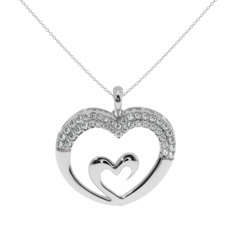 Lover pendant with 0.32ct diamonds