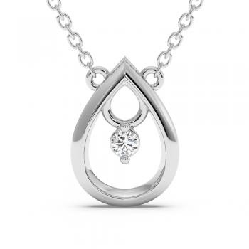 Solitaire pendant with 0.04 ct diamond