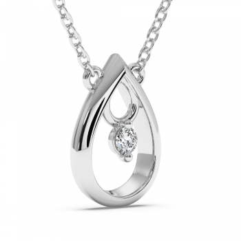 Solitaire pendant with 0.04 ct diamond