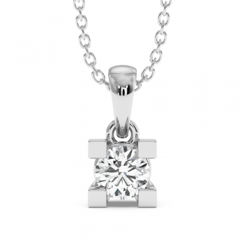 Solitaire pendant with 0.41ct diamond