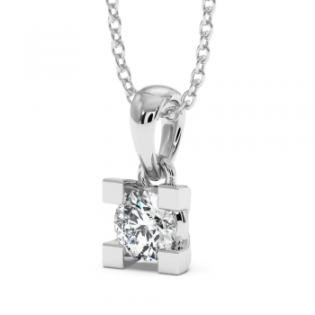 Solitaire pendant with 0.41ct diamond