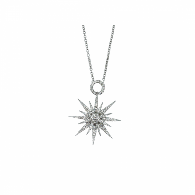 Star Pendant with Diamonds 0.65ct