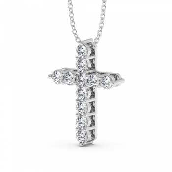 Cross pendant with 0.77 ct diamonds