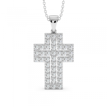 Pandativ 1.47ct Diamond Cross Pendant