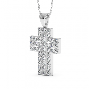 Pandativ 1.47ct Diamond Cross Pendant