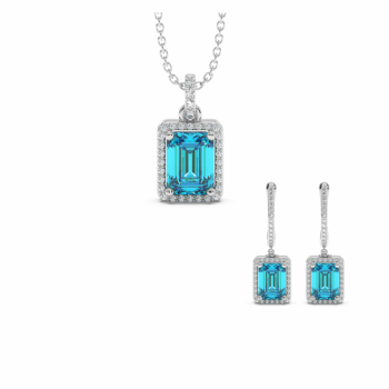 Set with 0.62 ct Diamonds and 5.93 ct Topaz