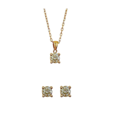 1.42 ct Brown Diamond Jewelry Set