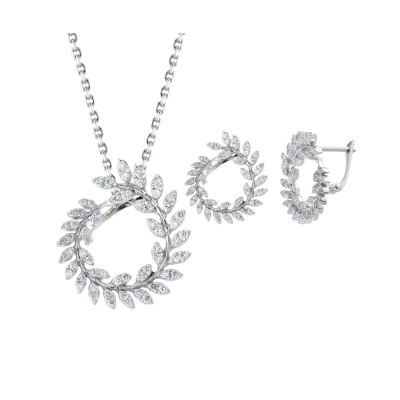 1.95 ct Diamond Jewelry Set
