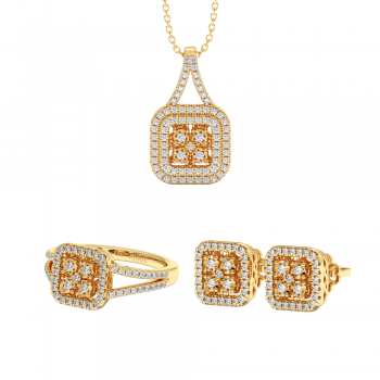 0.87ct Diamond Jewelry Set