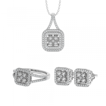 0.87ct Diamond Jewelry Set