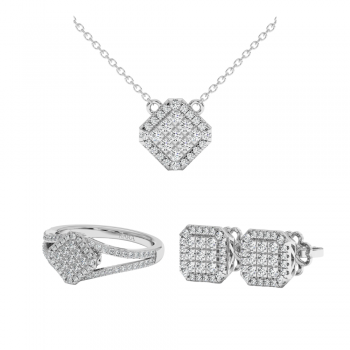 0.93ct Diamond Jewelry Set