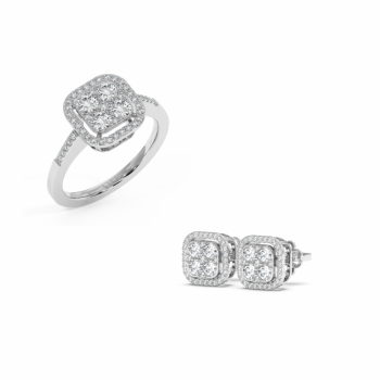 0.95 ct Diamond Jewelry Set