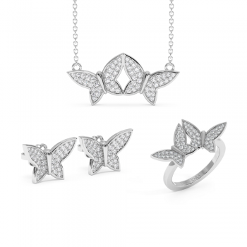 0.96ct Diamond Jewelry Set