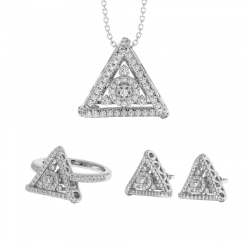 1.13ct Diamond Jewelry Set