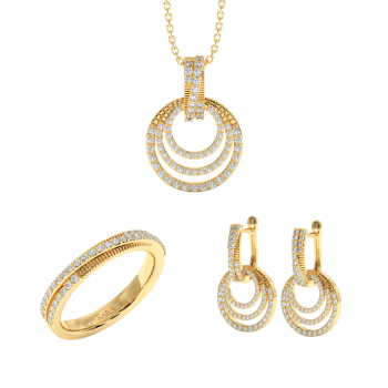 1.19ct Diamond Jewelry Set