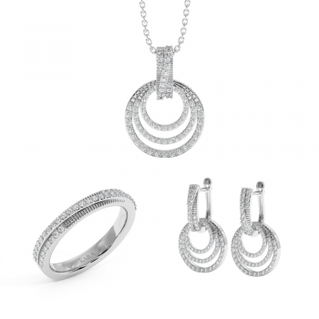 1.19ct Diamond Jewelry Set