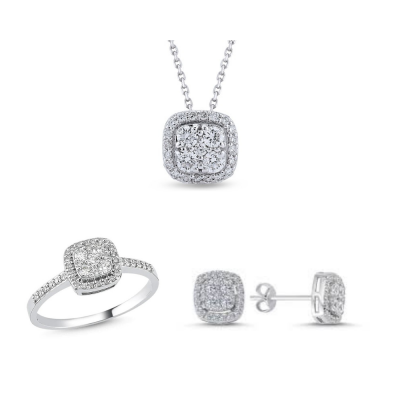 1.31 ct Diamond Jewelry Set 