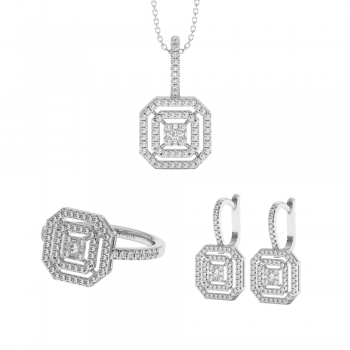 1.33ct Diamond Jewelry Set