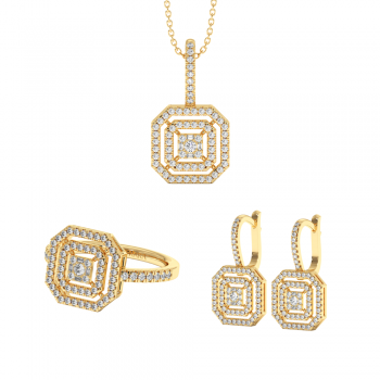 1.33ct Diamond Jewelry Set
