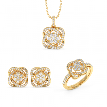 1.36ct Diamond Jewelry Set