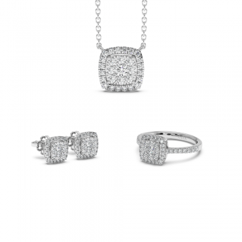 1.55ct diamond jewelry set