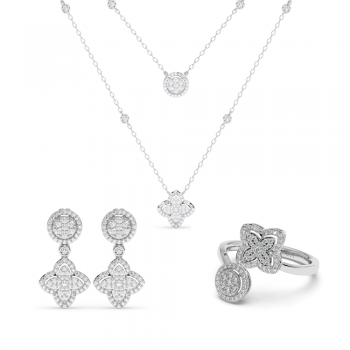 1.56ct Diamond Jewelry Set