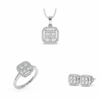 1.65 ct Diamond Jewelry Set