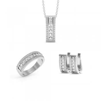 1.69ct diamond jewelry set