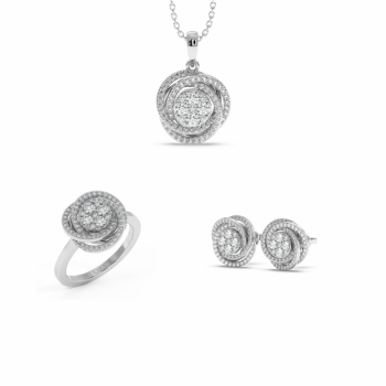 1.76 ct Diamond Jewelry Set
