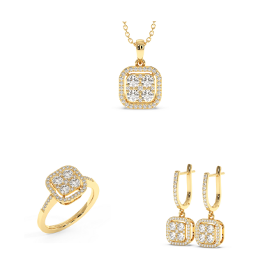1.76 ct Diamond Jewelry Set